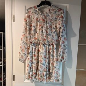 Blue Rain Floral Dress